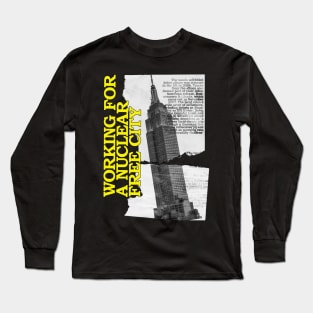 working for a nuclear free city band Long Sleeve T-Shirt